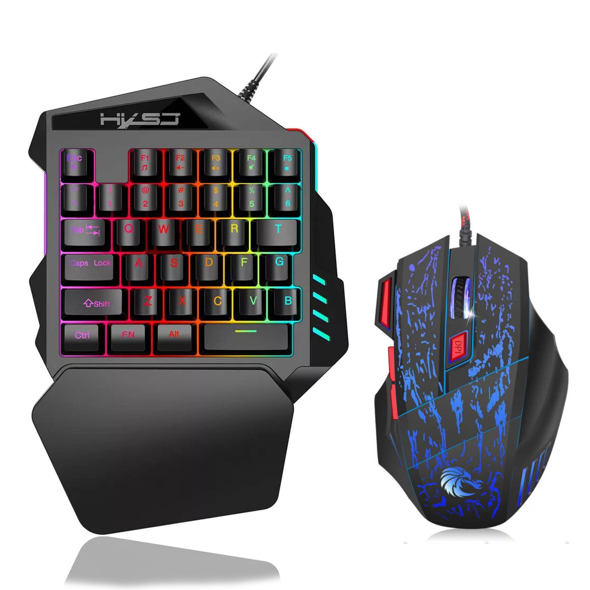 Gaming Keyboard Hand - 35-key film colorful one-handed gaming keyboard
