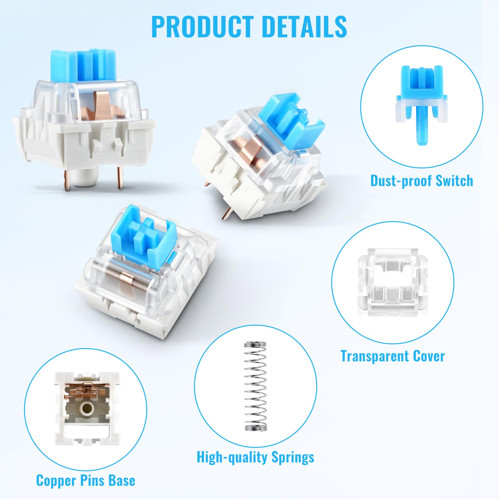 3 Pin Tactile Keyboard Switche - Switch Opener Tool recension och pris