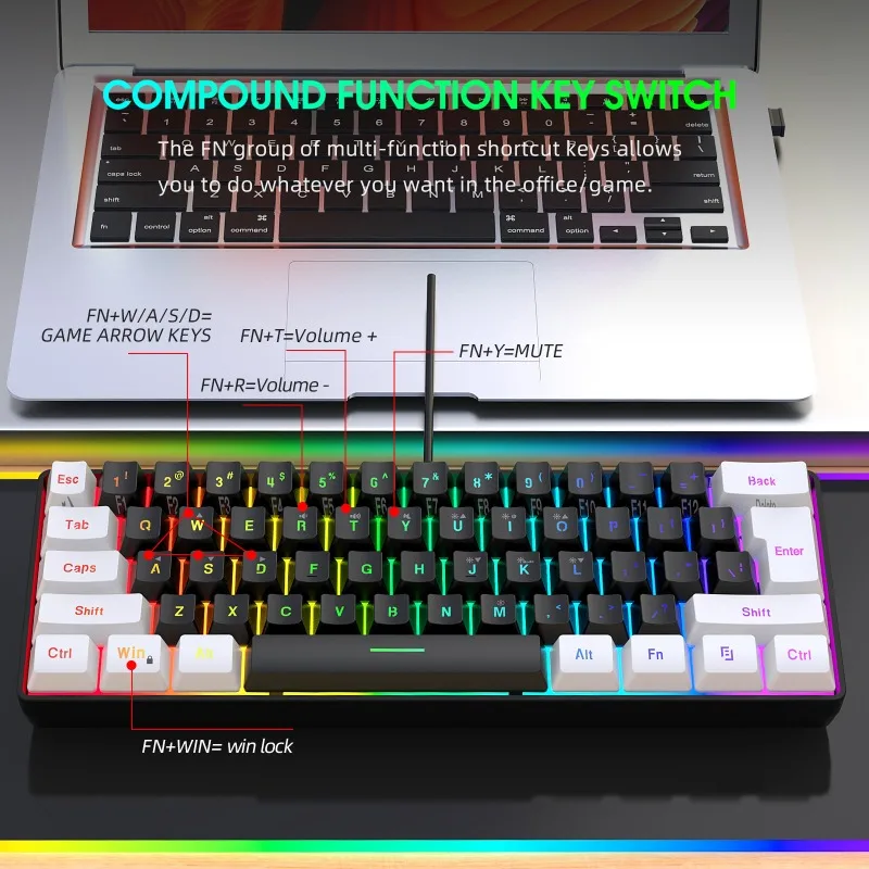 Keyboard and Mouse 60% Compute - Gaming Keyboard Ergonomics recension och pris