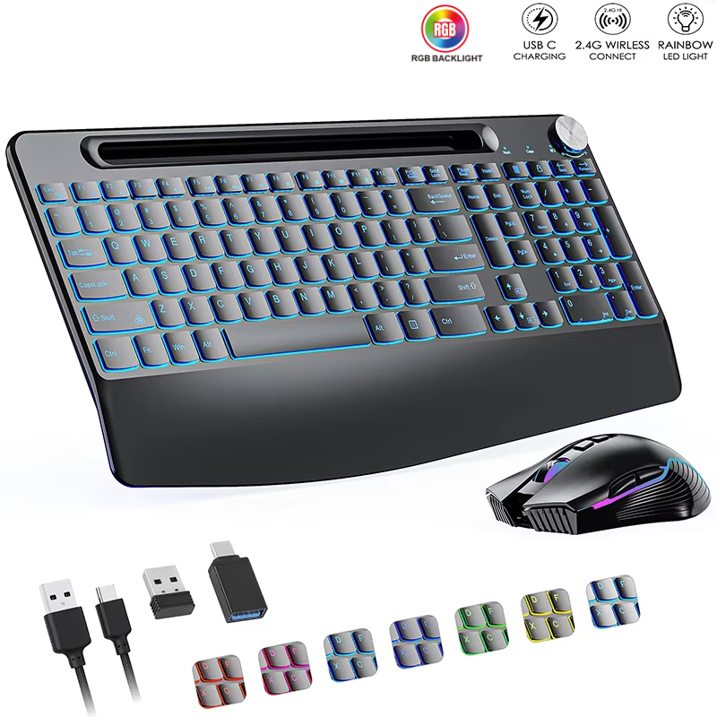 2.4G&Type-C Wireless Keyboard  - Gaming Keyboard Ergonomics recension och pris