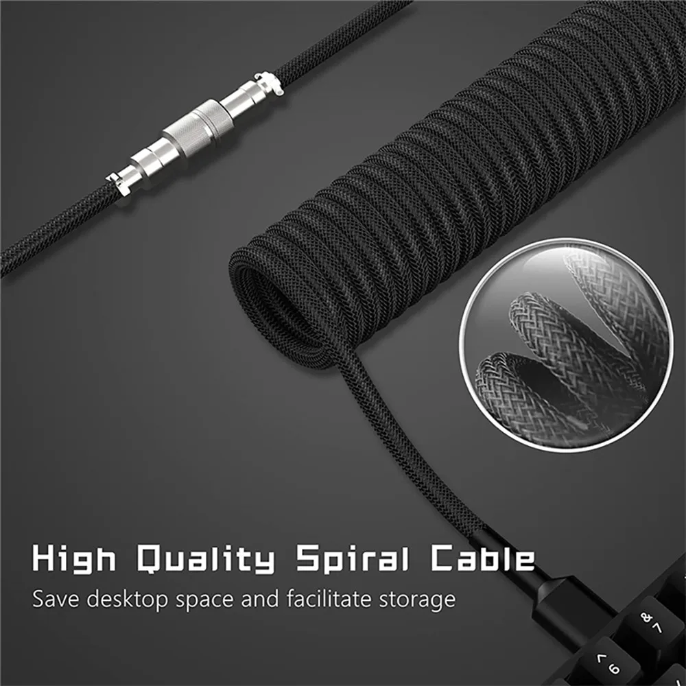 New Mechanical Keyboard Coiled - Gaming Keyboard Type C recension och pris