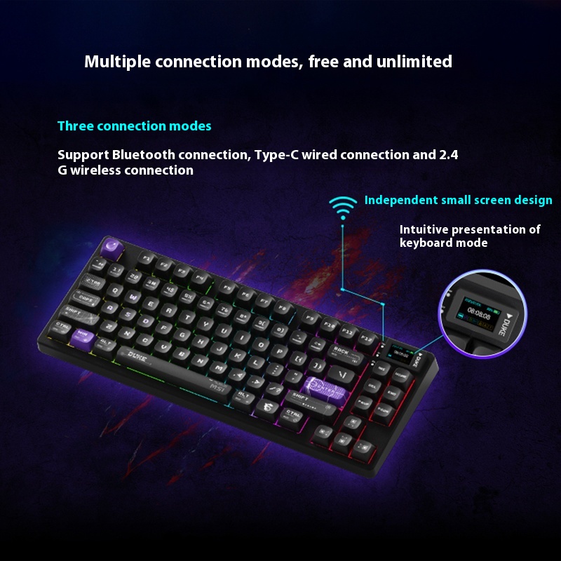 MSI FORGE GK600 W DUKE Three M - Gaming Keyboard Mini Mechanical recension och pris