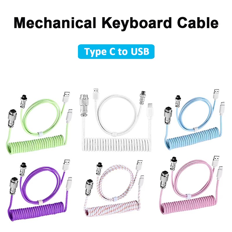 Mechanical Keyboard Coiled Cab - Gaming Keyboard Type C recension och pris