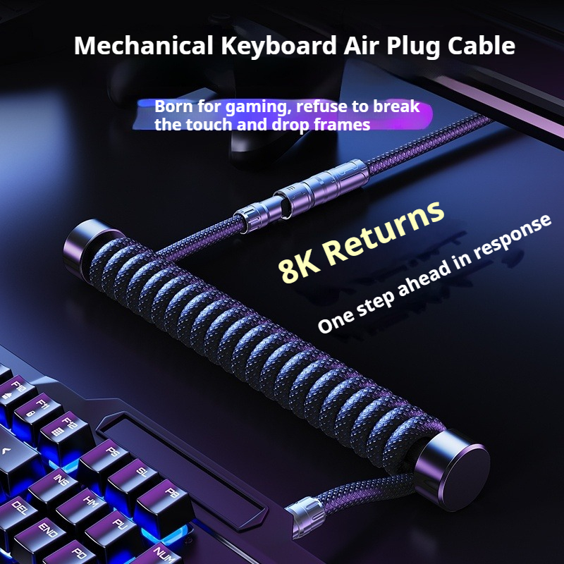 Eary 1.2m Coiled Keyboard Cabl - Gaming Keyboard Type C recension och pris