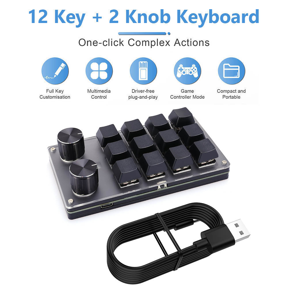 12 Key 2 Knob Photoshop Gaming - Gaming Keyboard Hand recension och pris