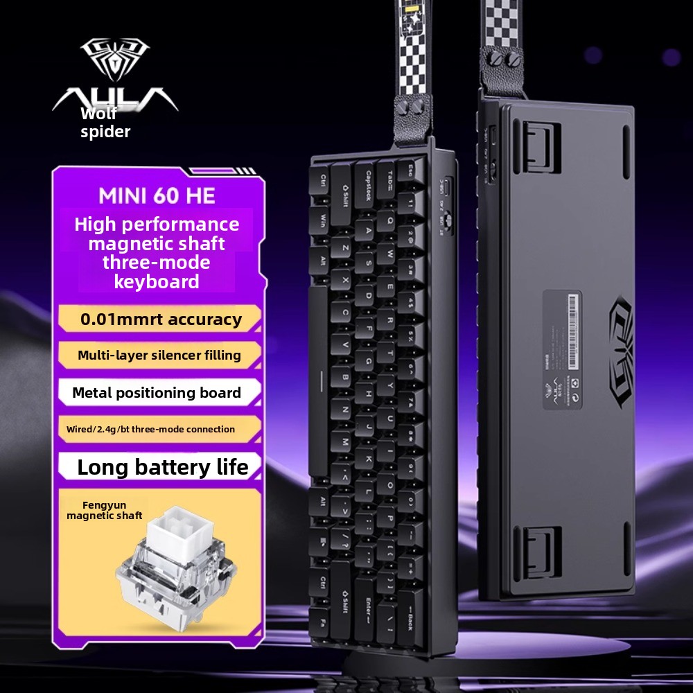 AULA MINI60HE three-mode magne - Gaming Keyboard Mini Mechanical recension och pris